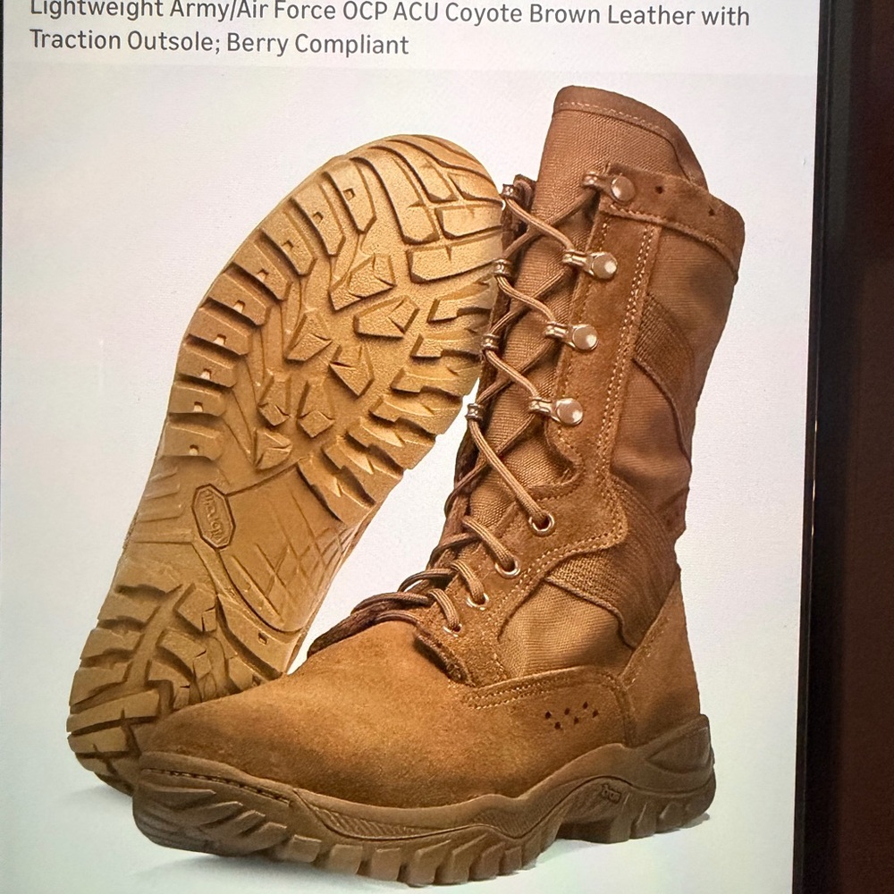 Men's Belleville Brown Waterproof Steel Toe Boots - Picture 4 of 5